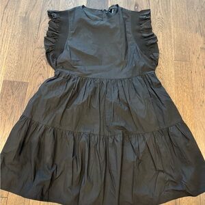 English Factory Tiered Ruffle Black Babydoll Dress size M